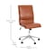 Flash Furniture Cognac Mid-Back Armless LeatherSoft Office Chair GO-21111-BR-GG - alternate 7